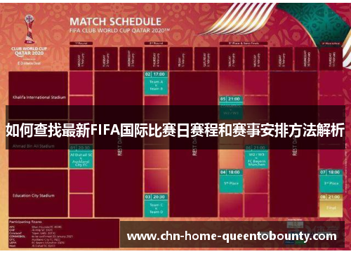 如何查找最新FIFA国际比赛日赛程和赛事安排方法解析 如何查找最新FIFA国际比赛日赛程和赛事安排方法解析